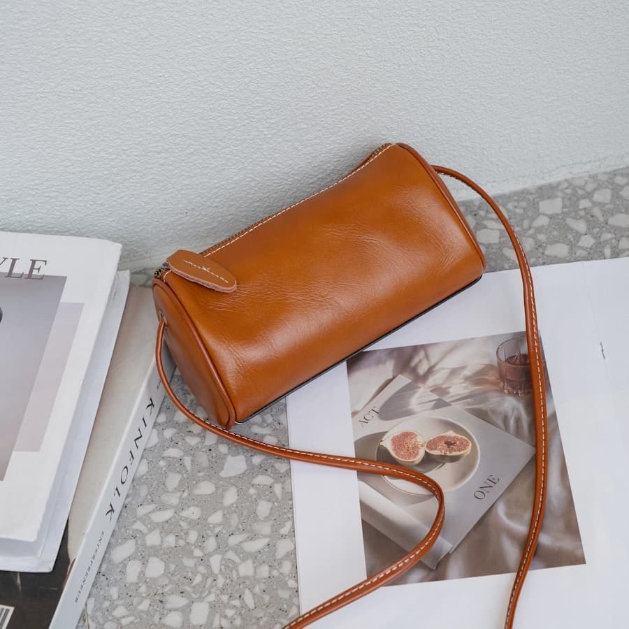 Structured Leather Crossbody Bag
