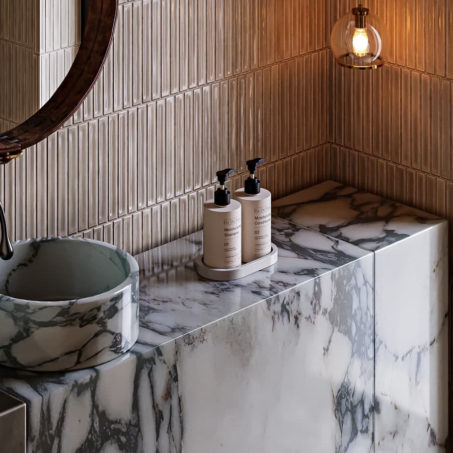 Marble Soap Dispenser Set